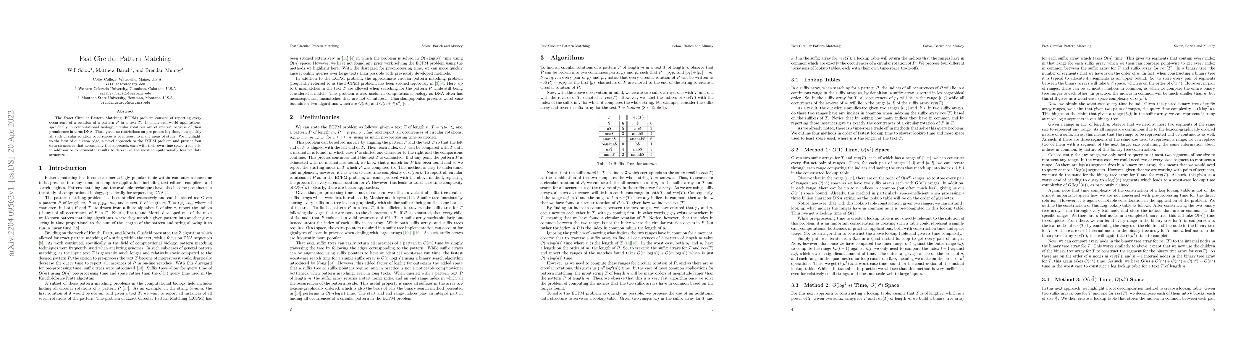 Thumbnail for Fast Circular Pattern Matching
