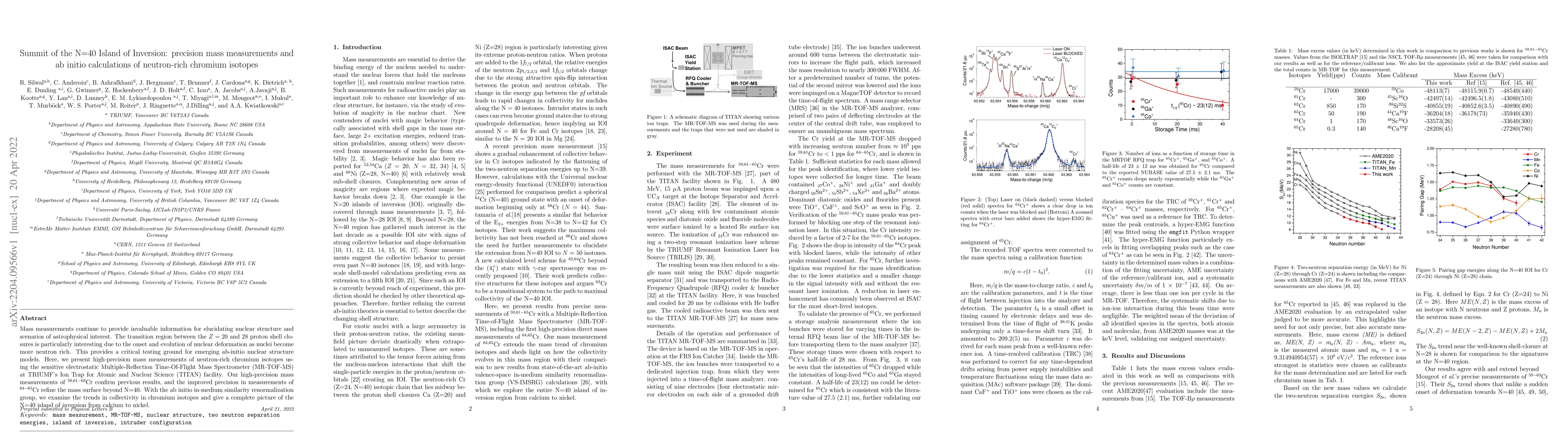 Thumbnail for Summit of the N=40 Island of Inversion: precision mass measurements and
  ab initio calculations of neutron-rich chromium isotopes