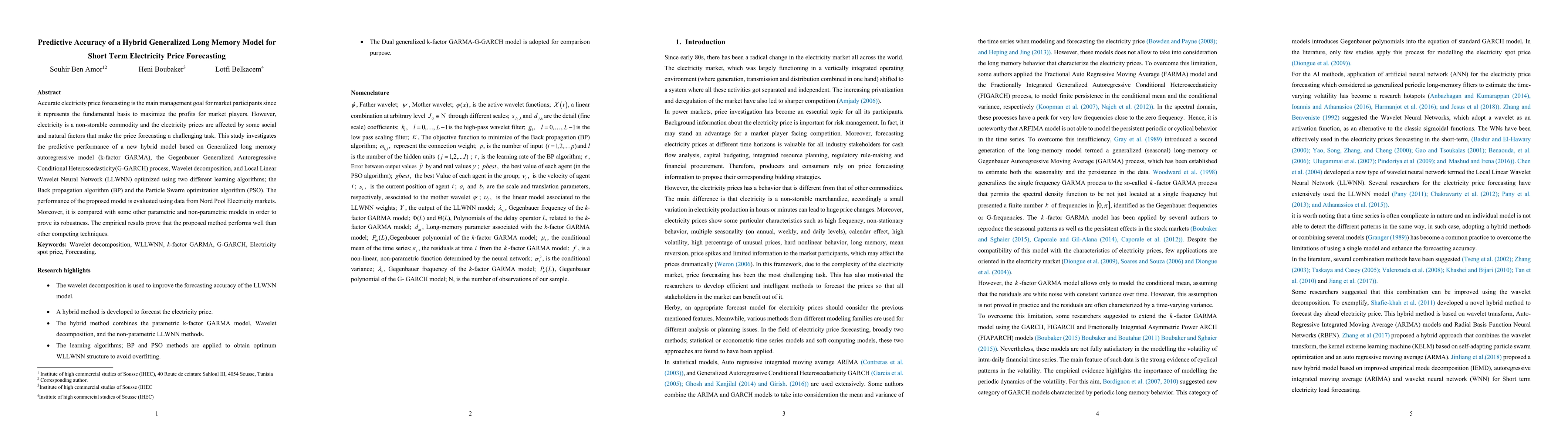 Thumbnail for Predictive Accuracy of a Hybrid Generalized Long Memory Model for Short
  Term Electricity Price Forecasting