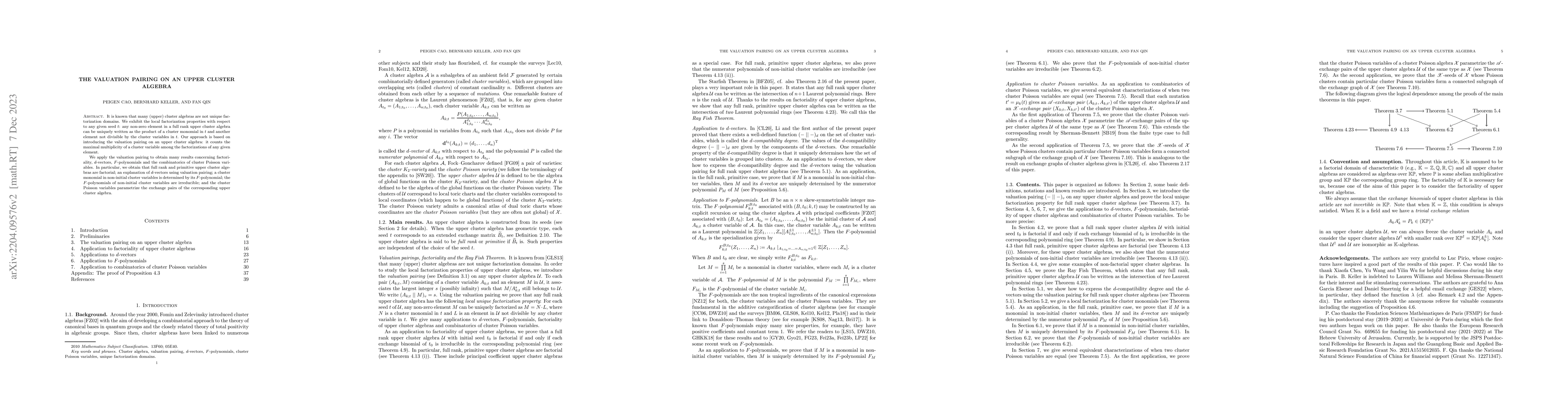 Thumbnail for The valuation pairing on an upper cluster algebra