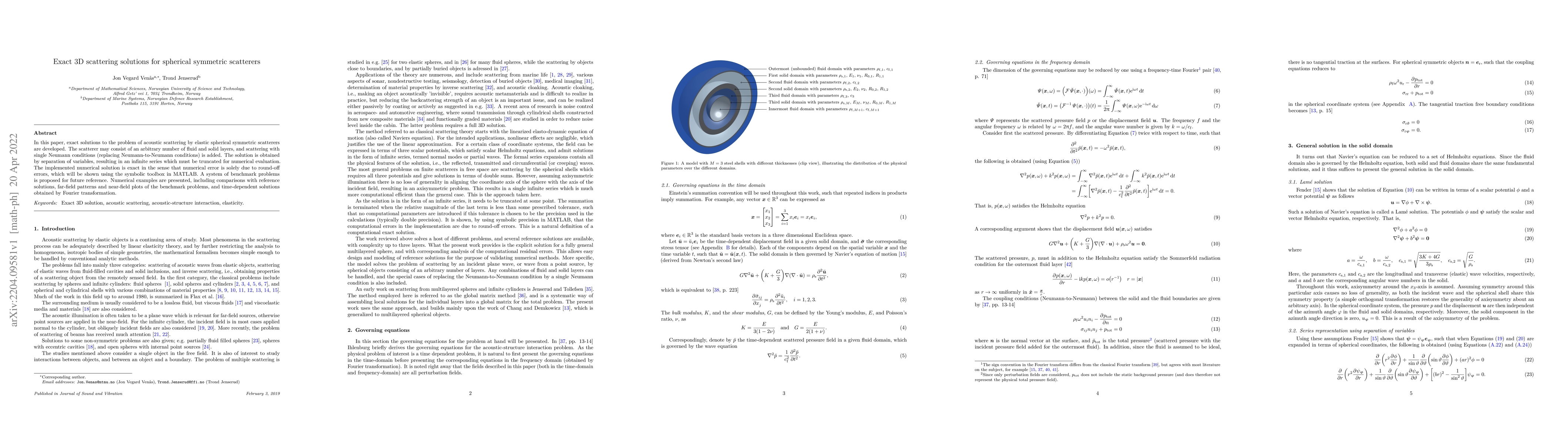 Thumbnail for Exact 3D scattering solutions for spherical symmetric scatterers