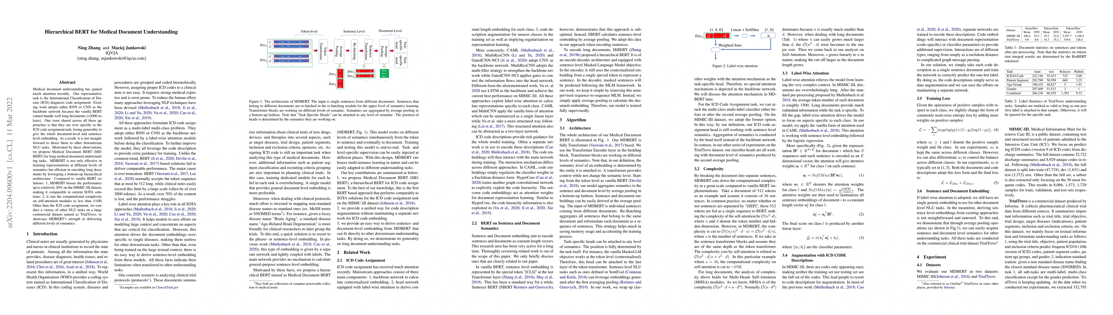 Thumbnail for Hierarchical BERT for Medical Document Understanding