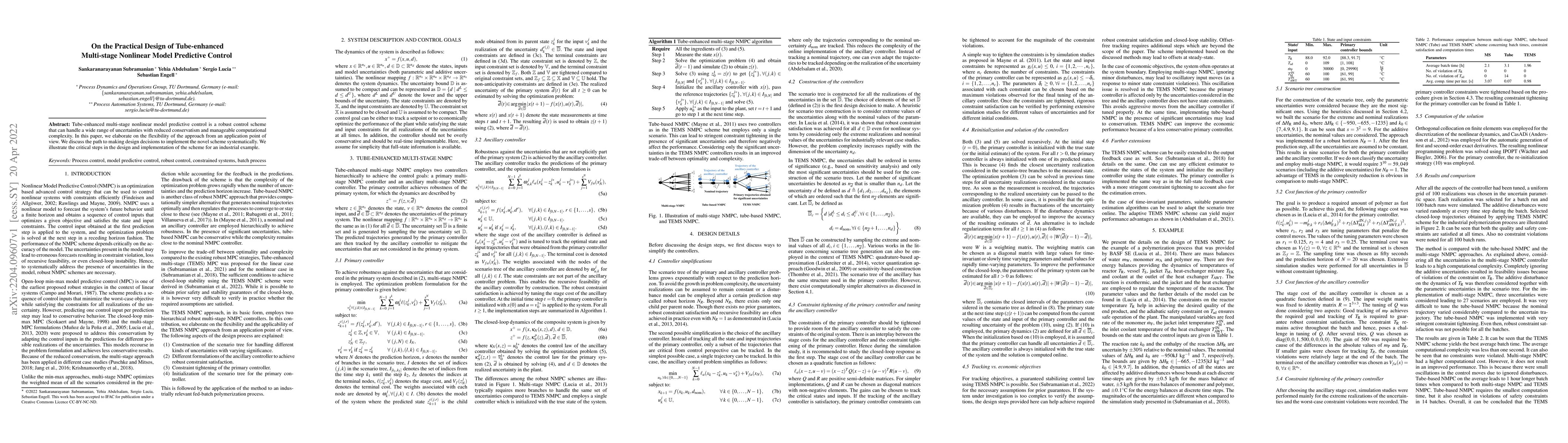 Thumbnail for On the Practical Design of Tube-Enhanced Multi-Stage Nonlinear Model
  Predictive Control