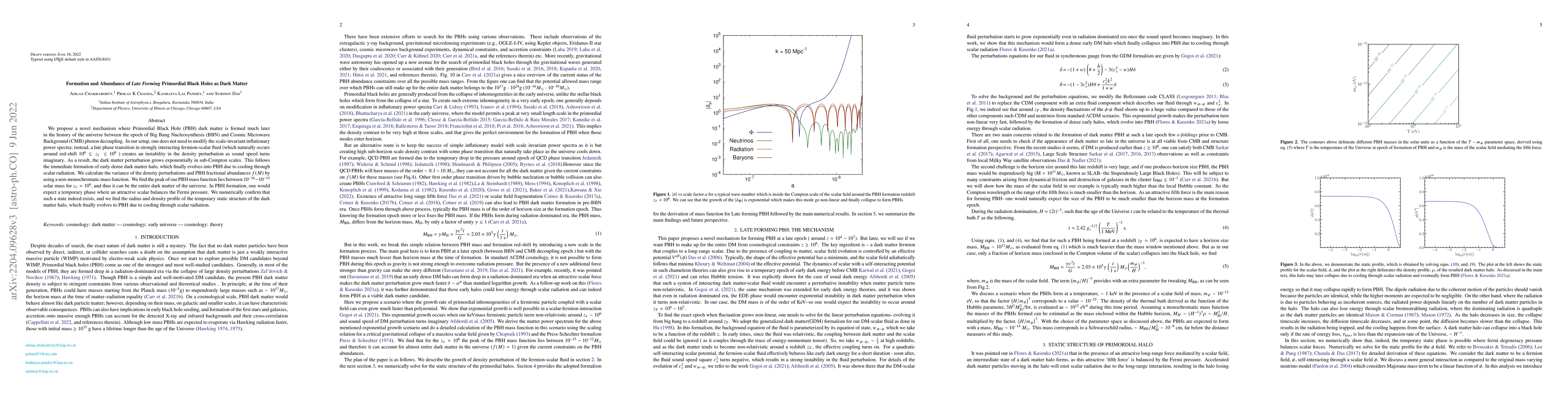 Thumbnail for Formation and Abundance of Late Forming Primordial Black Holes as Dark
  Matter