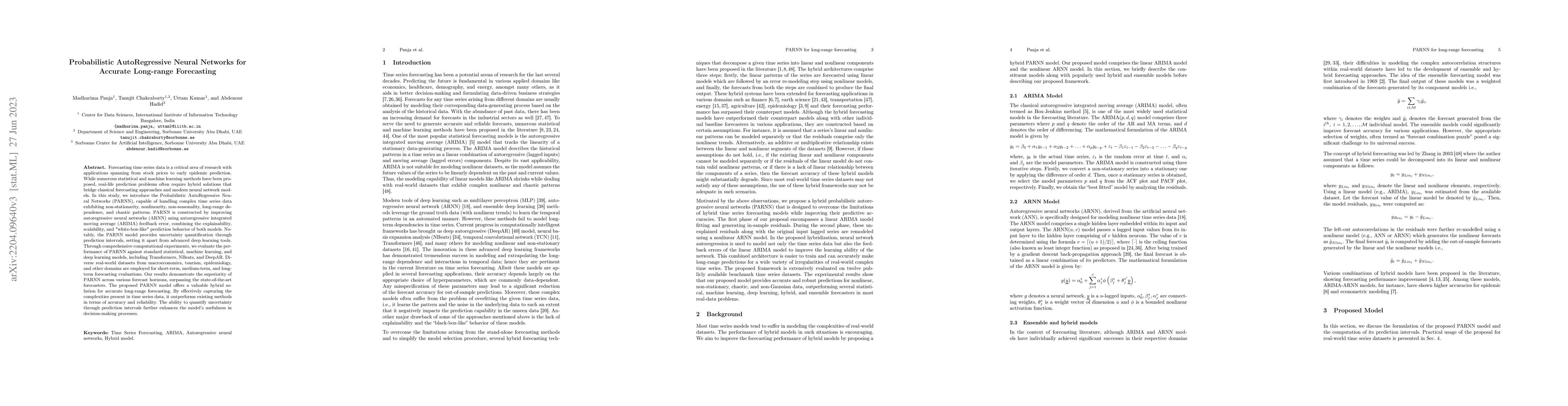 Thumbnail for Probabilistic AutoRegressive Neural Networks for Accurate Long-range
  Forecasting