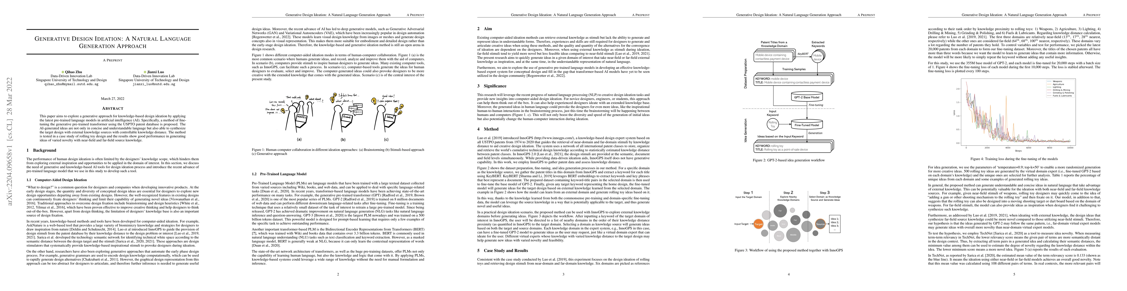 Thumbnail for Generative Design Ideation: A Natural Language Generation Approach