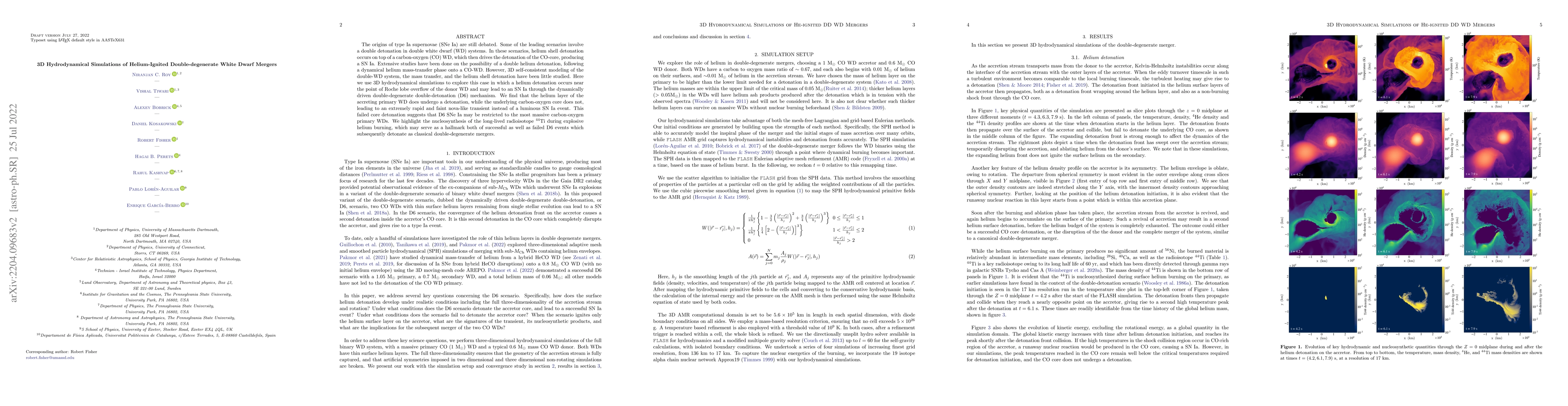 Thumbnail for 3D Hydrodynamical Simulations of Helium-Ignited Double-degenerate White
  Dwarf Mergers