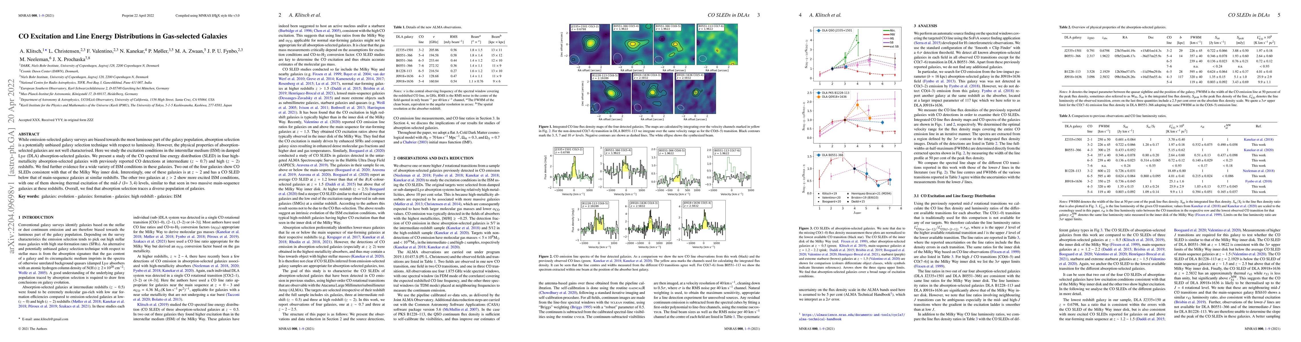 Thumbnail for CO Excitation and Line Energy Distributions in Gas-selected Galaxies