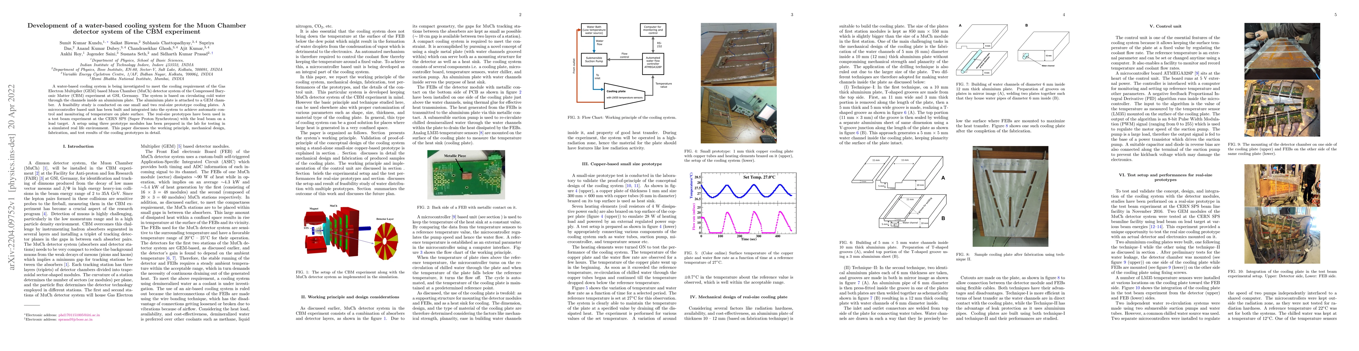 Thumbnail for Development of a water-based cooling system for the Muon Chamber
  detector system of the CBM experiment