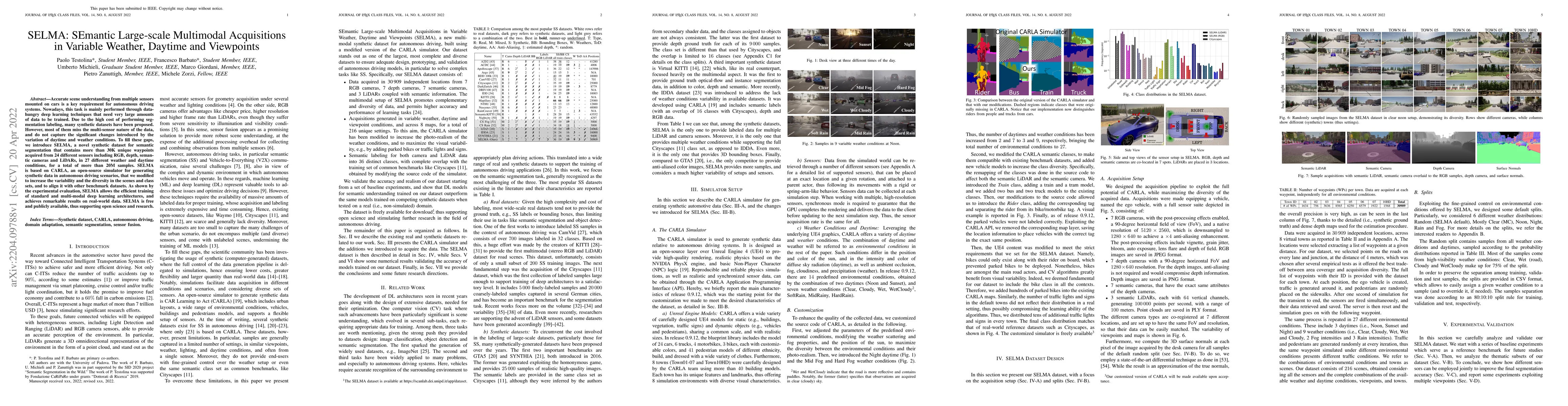 Thumbnail for SELMA: SEmantic Large-scale Multimodal Acquisitions in Variable Weather,
  Daytime and Viewpoints