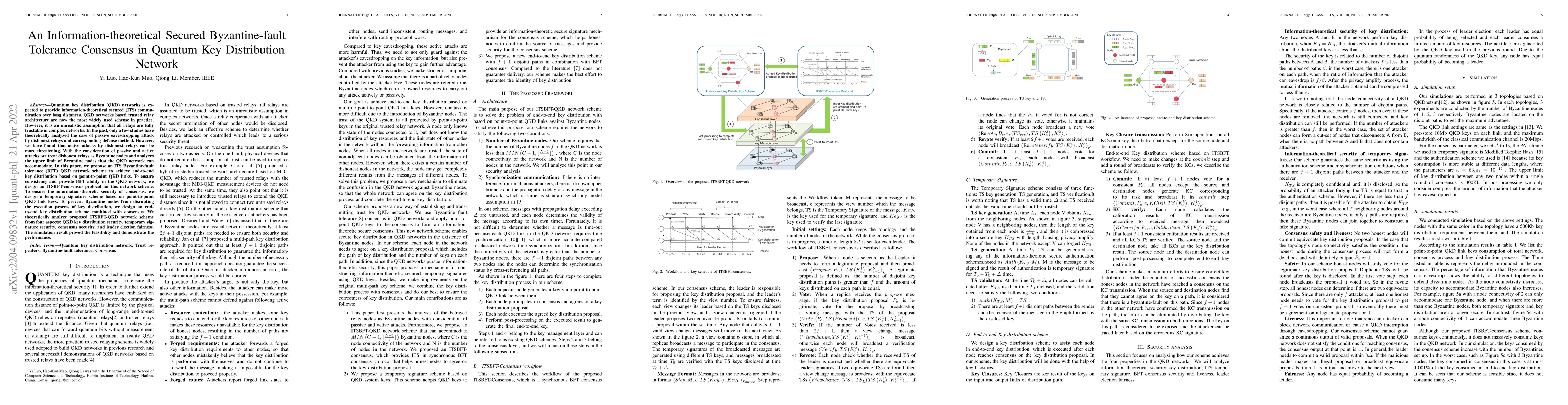 Thumbnail for An Information-theoretical Secured Byzantine-fault Tolerance Consensus
  in Quantum Key Distribution Network