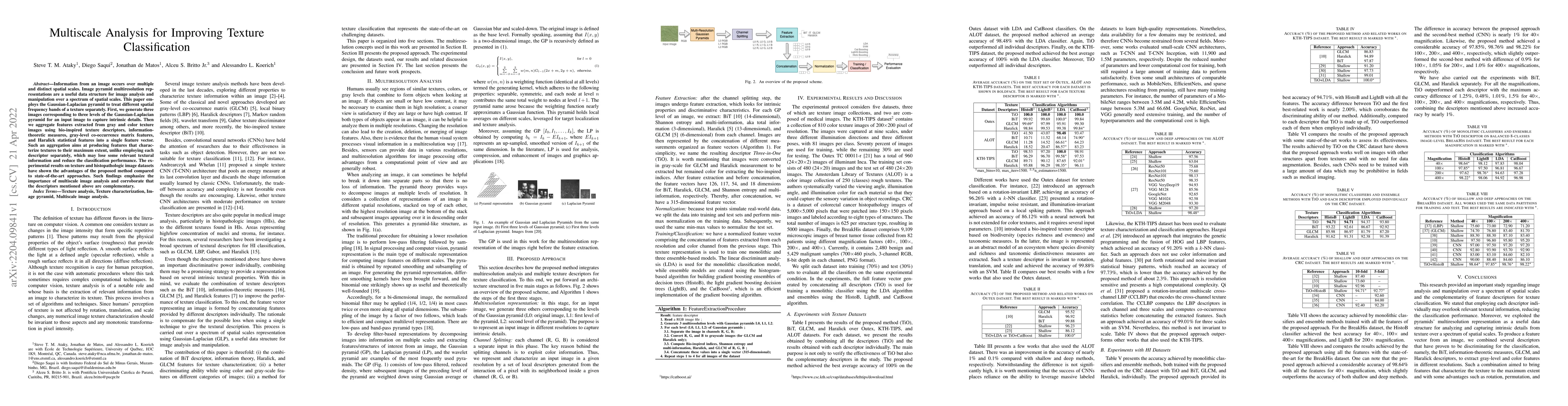 Thumbnail for Multiscale Analysis for Improving Texture Classification