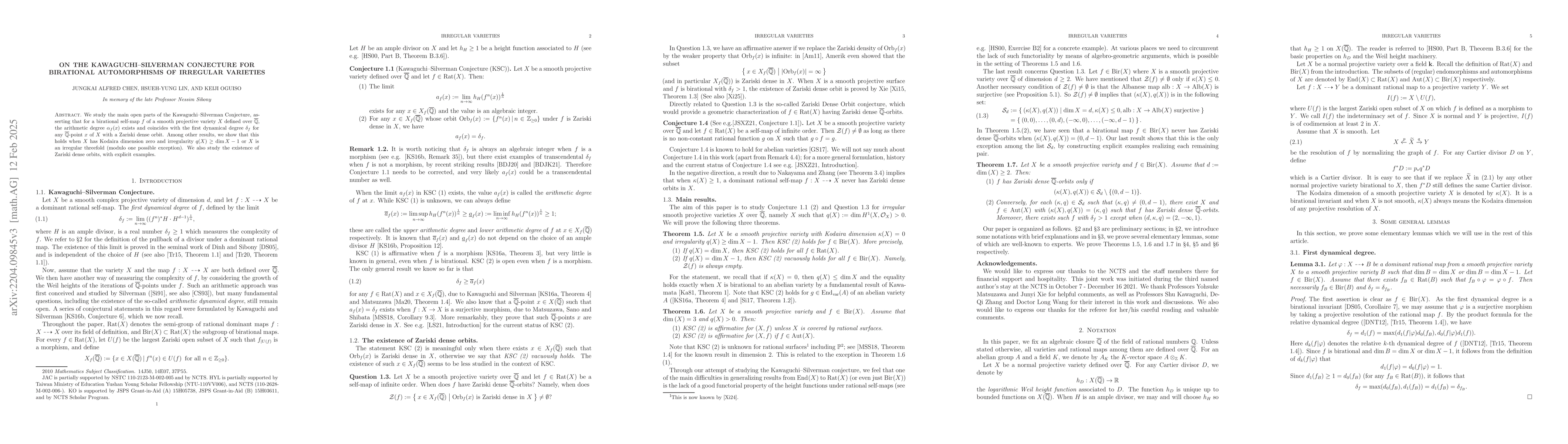Thumbnail for On the Kawaguchi--Silverman Conjecture for birational automorphisms of
  irregular varieties