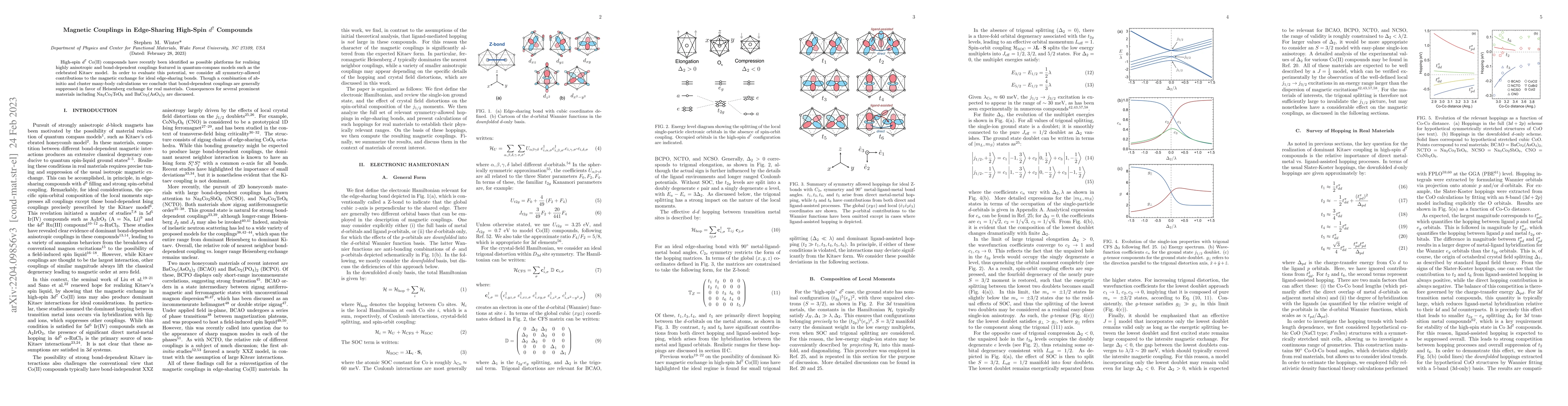 Thumbnail for Magnetic Couplings in Edge-Sharing High-Spin $d^7$ Compounds