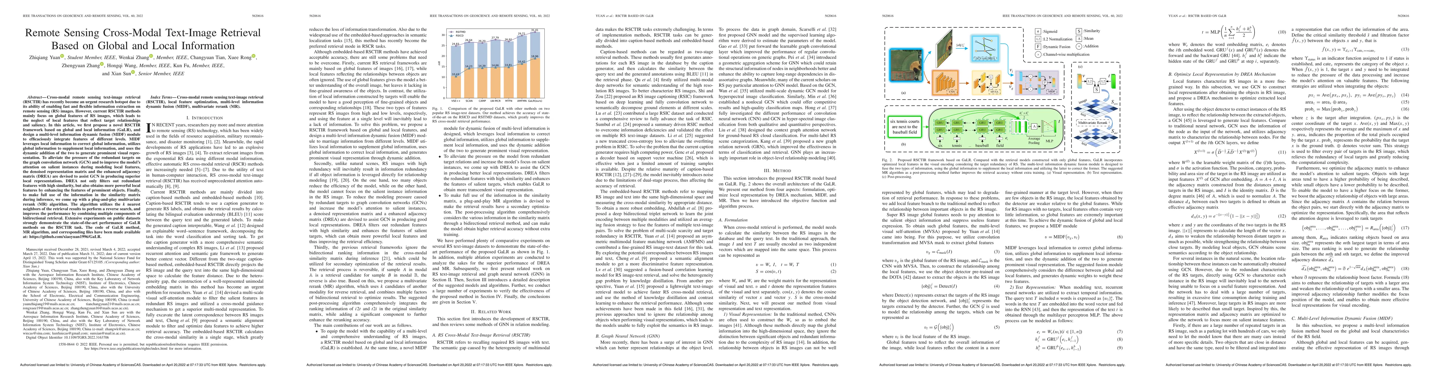 Thumbnail for Remote Sensing Cross-Modal Text-Image Retrieval Based on Global and
  Local Information