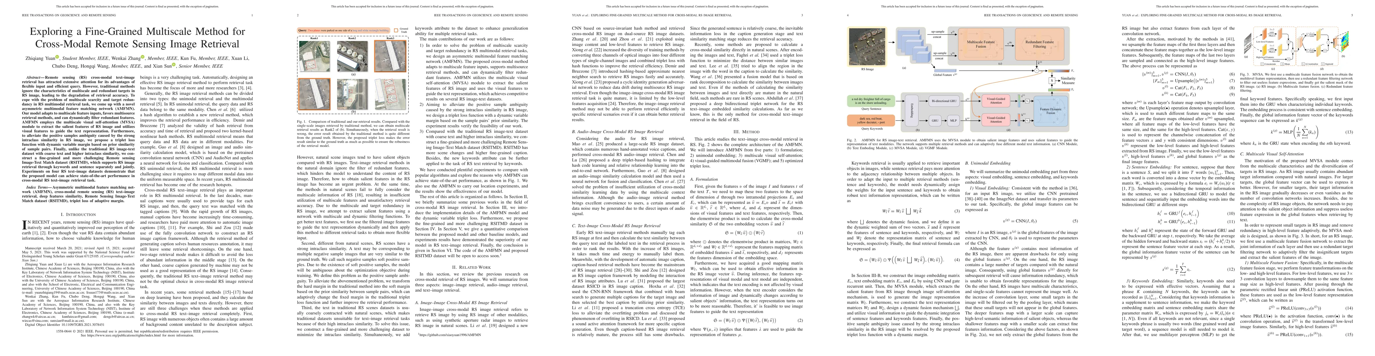 Thumbnail for Exploring a Fine-Grained Multiscale Method for Cross-Modal Remote
  Sensing Image Retrieval