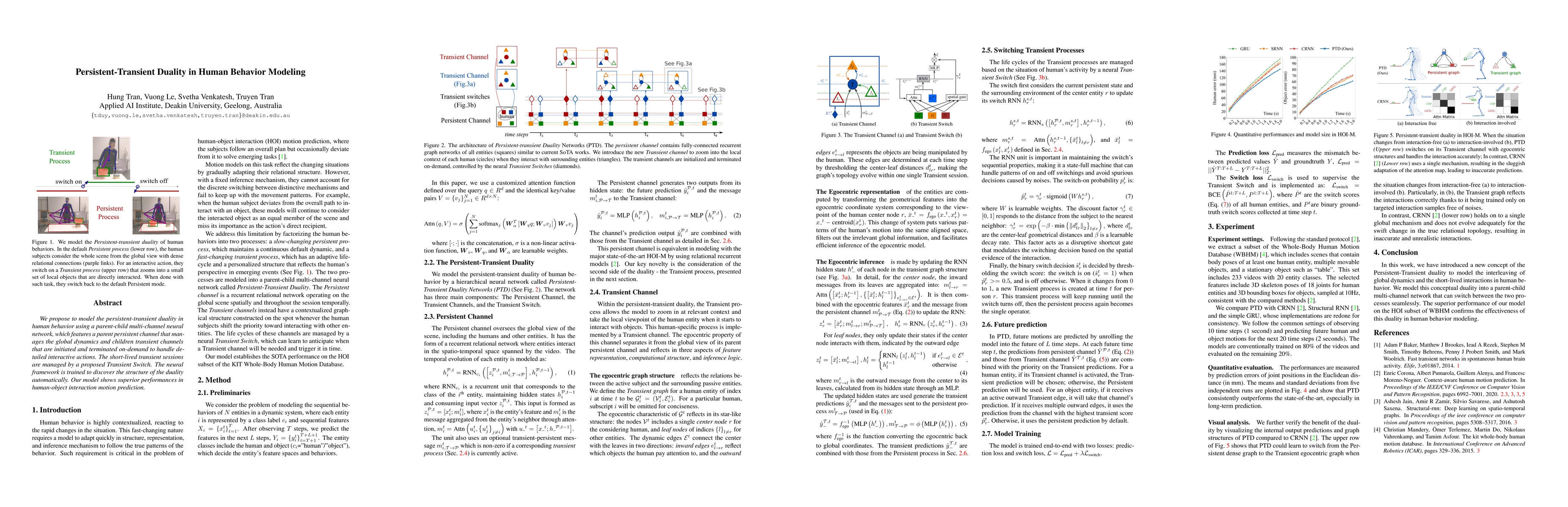 Thumbnail for Persistent-Transient Duality in Human Behavior Modeling