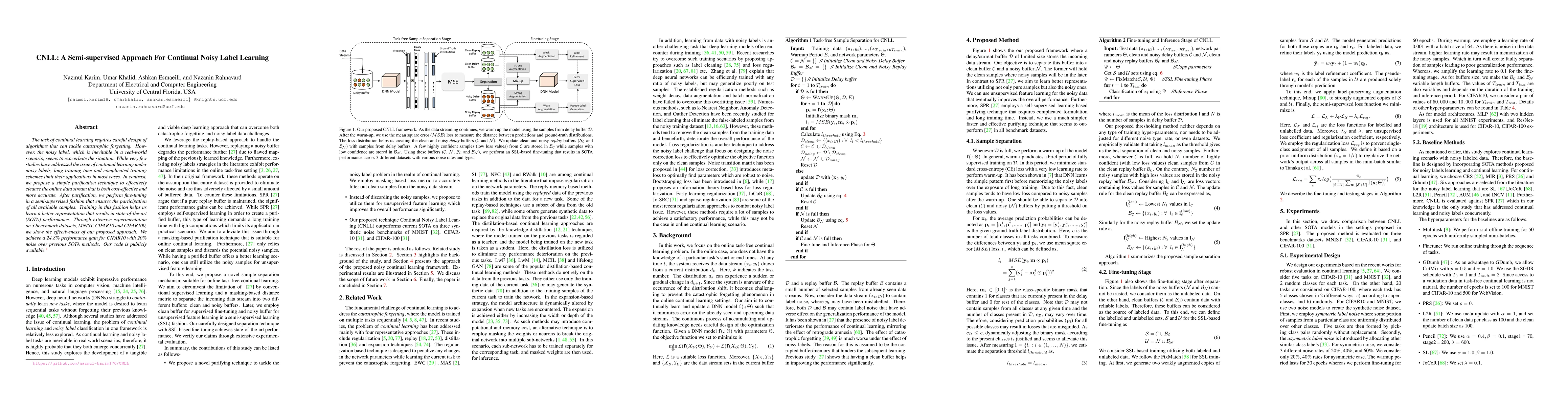 Thumbnail for CNLL: A Semi-supervised Approach For Continual Noisy Label Learning