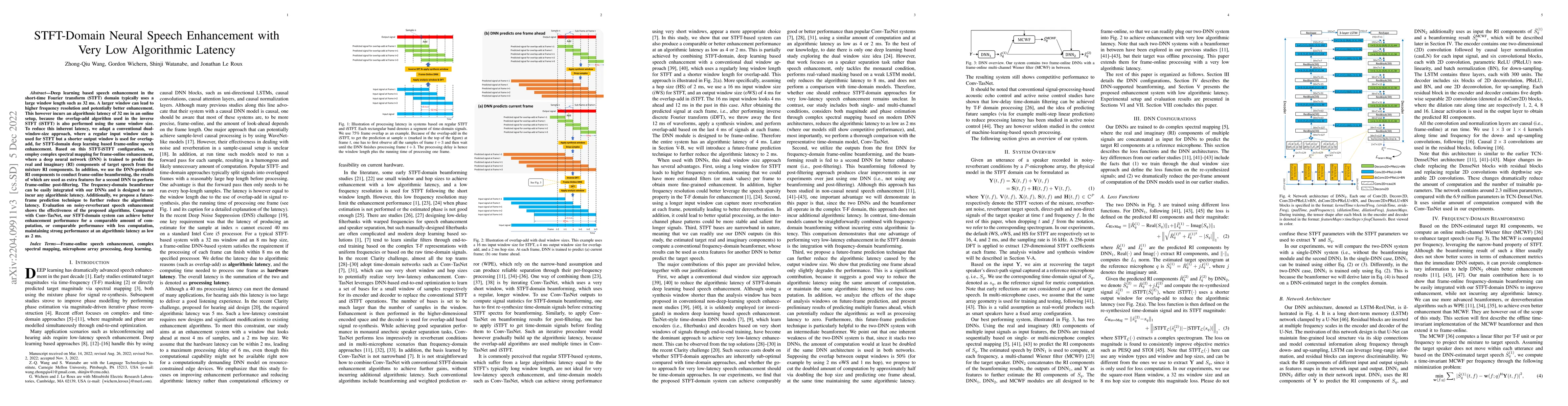 Thumbnail for STFT-Domain Neural Speech Enhancement with Very Low Algorithmic Latency