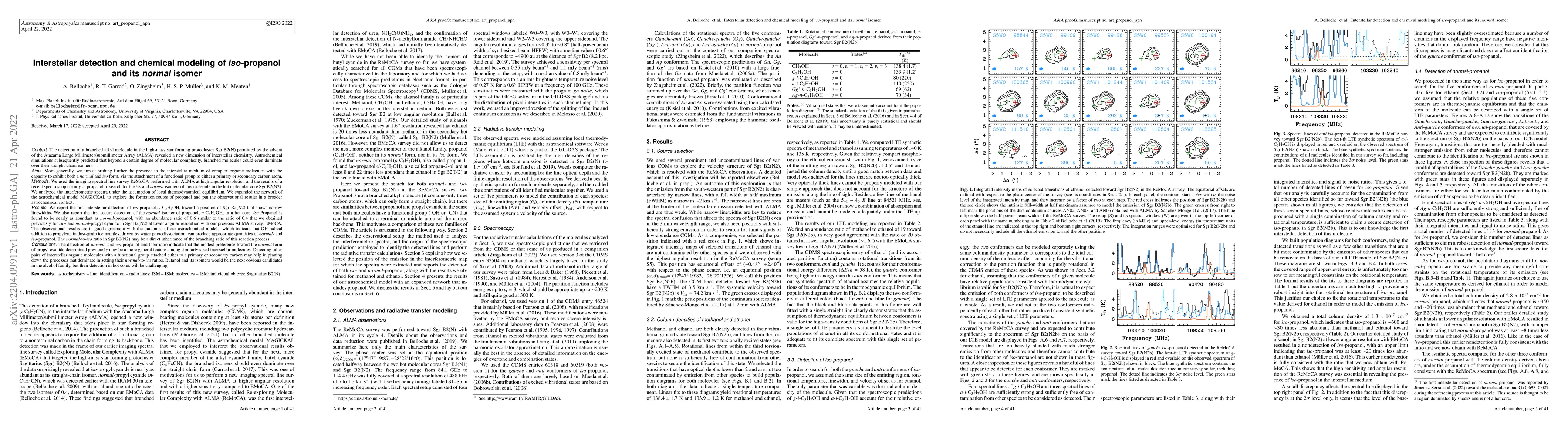 Thumbnail for Interstellar detection and chemical modeling of iso-propanol and its
  normal isomer