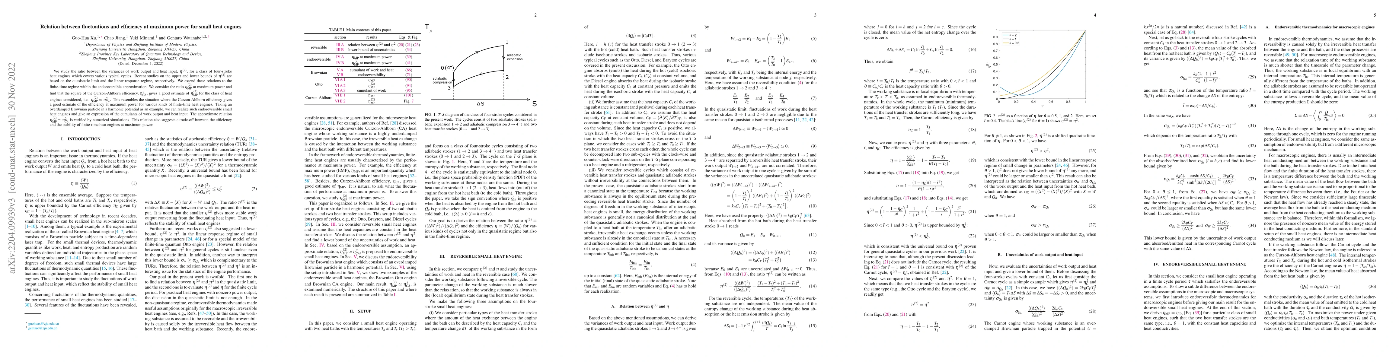 Thumbnail for Relation between fluctuations and efficiency at maximum power for small
  heat engines
