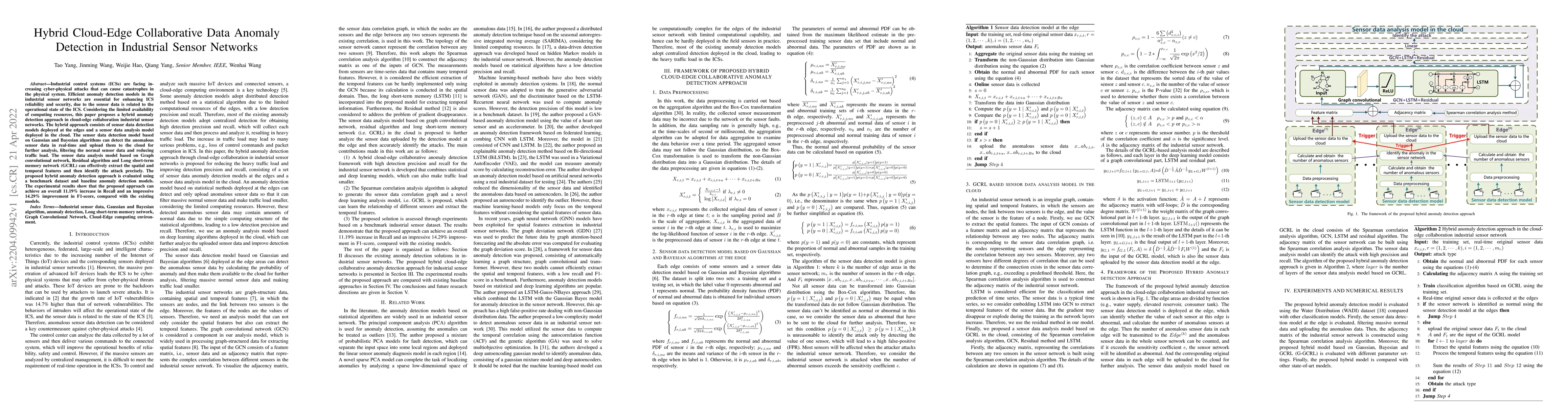 Thumbnail for Hybrid Cloud-Edge Collaborative Data Anomaly Detection in Industrial
  Sensor Networks