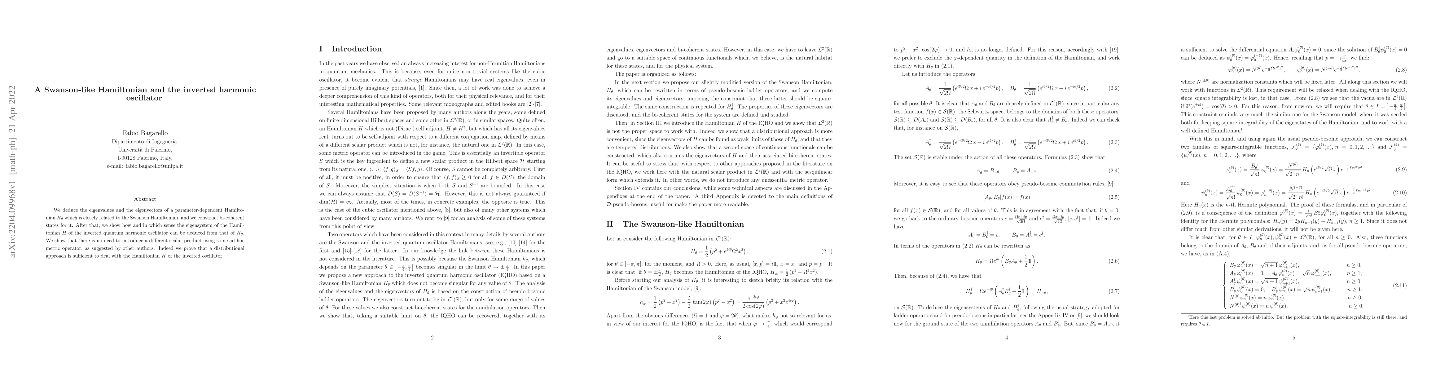 Thumbnail for A Swanson-like Hamiltonian and the inverted harmonic oscillator