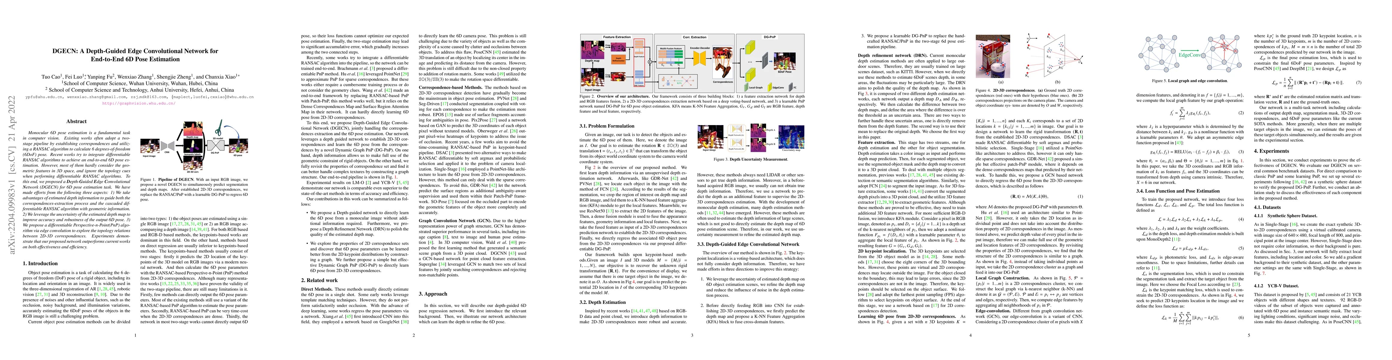 Thumbnail for DGECN: A Depth-Guided Edge Convolutional Network for End-to-End 6D Pose
  Estimation