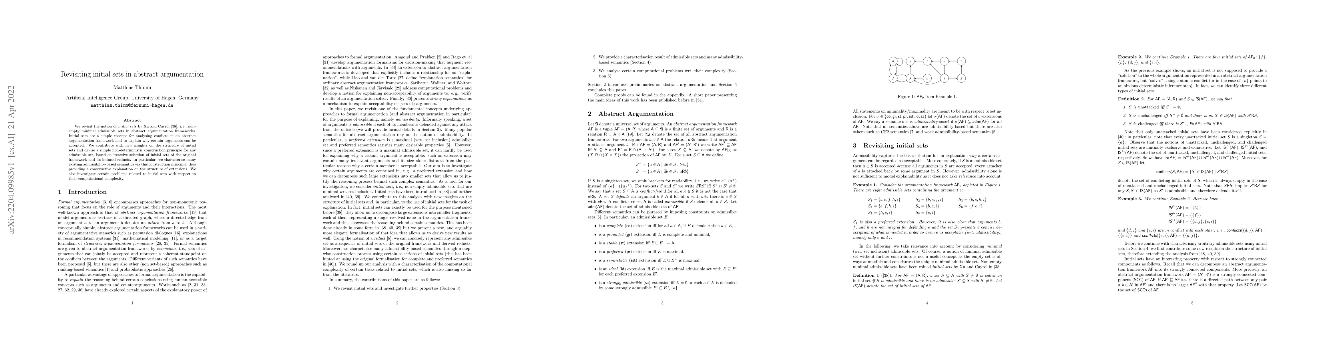 Thumbnail for Revisiting initial sets in abstract argumentation