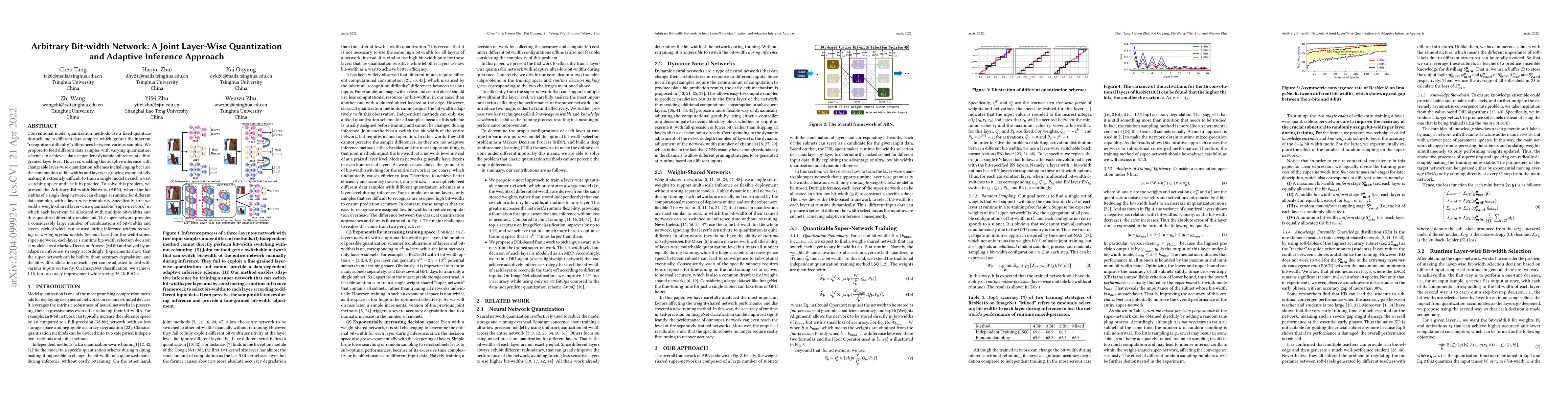 Thumbnail for Arbitrary Bit-width Network: A Joint Layer-Wise Quantization and
  Adaptive Inference Approach