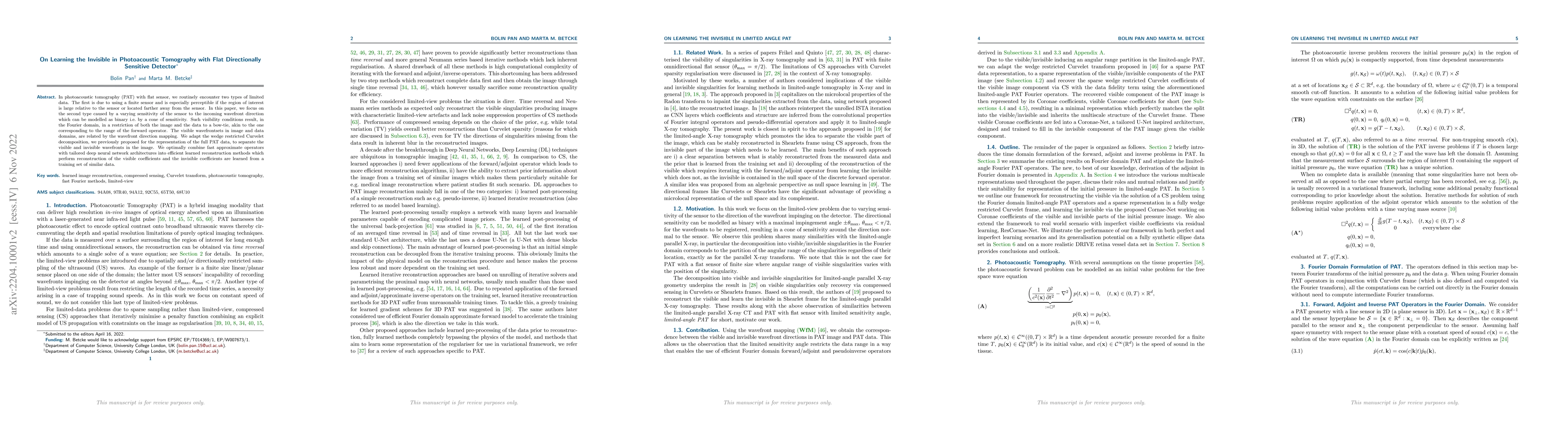 Thumbnail for On Learning the Invisible in Photoacoustic Tomography with Flat
  Directionally Sensitive Detector