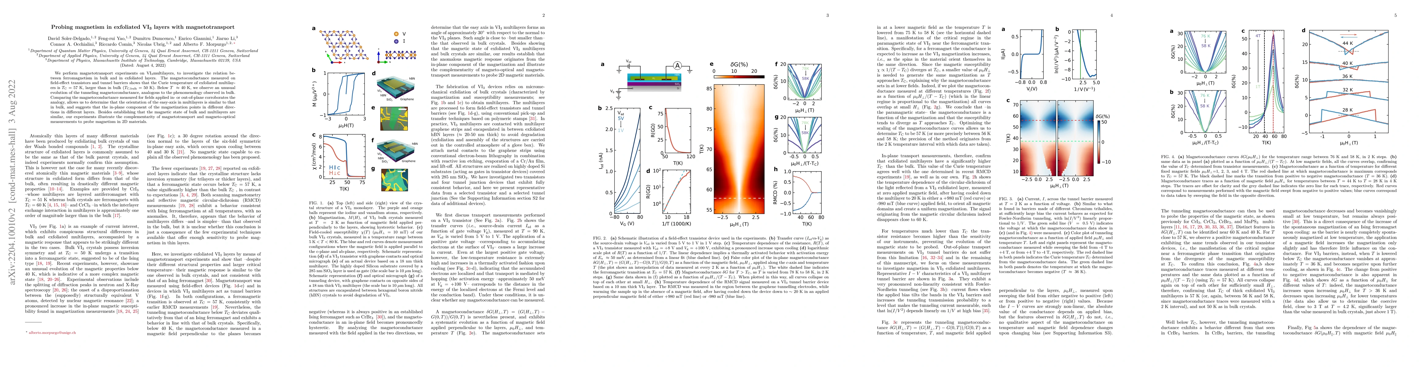 Thumbnail for Probing magnetism in exfoliated VI$_3$ layers with magnetotransport