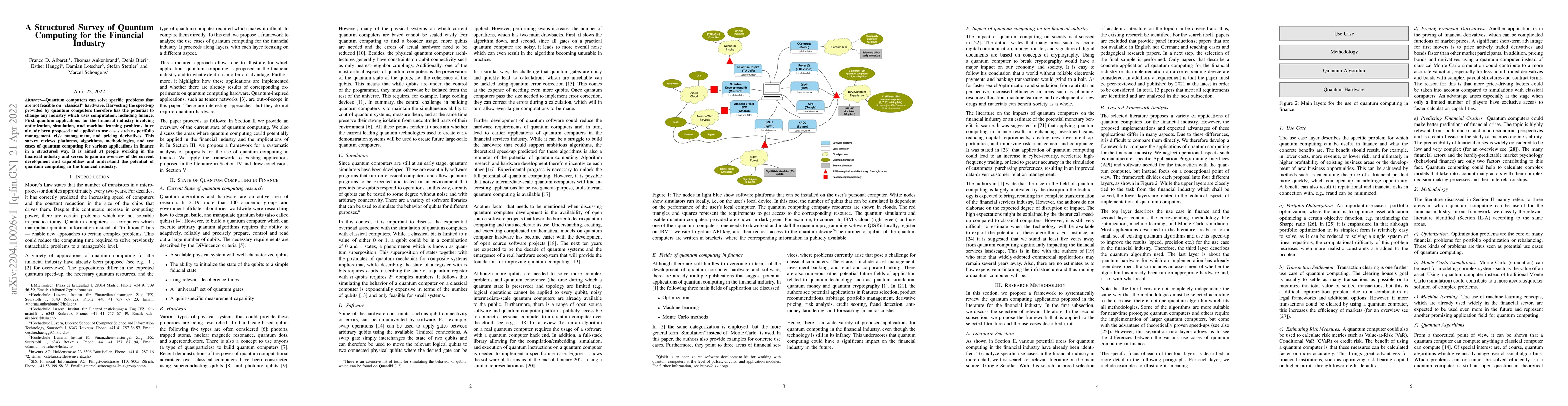 Thumbnail for A Structured Survey of Quantum Computing for the Financial Industry