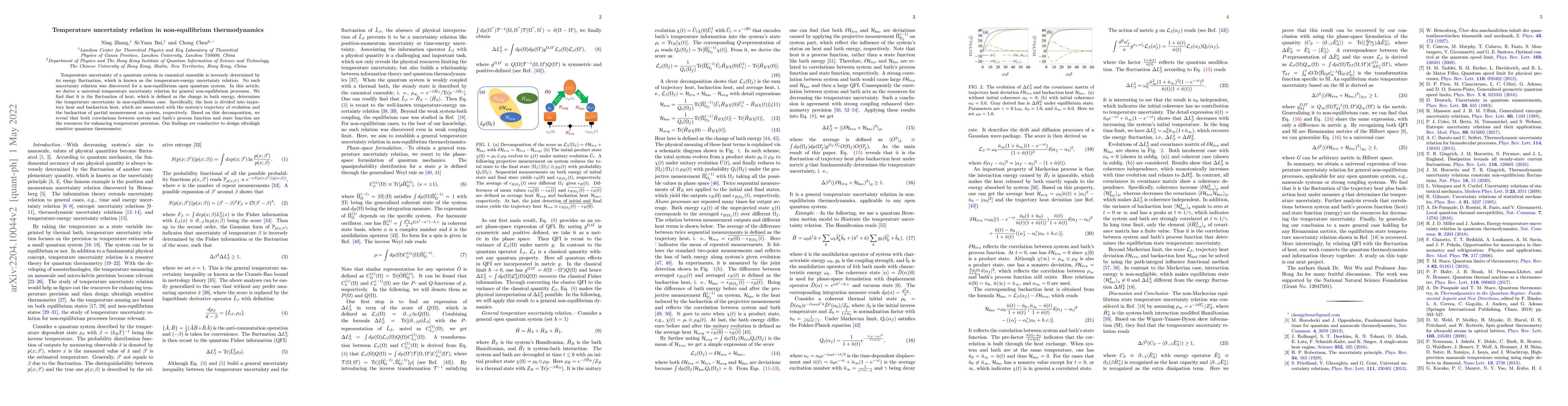 Thumbnail for Temperature uncertainty relation in non-equilibrium thermodynamics