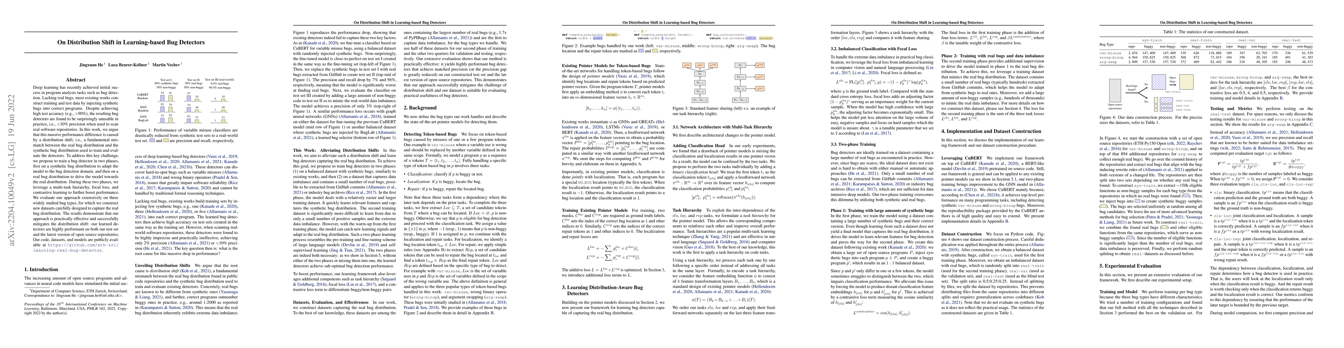 Thumbnail for On Distribution Shift in Learning-based Bug Detectors