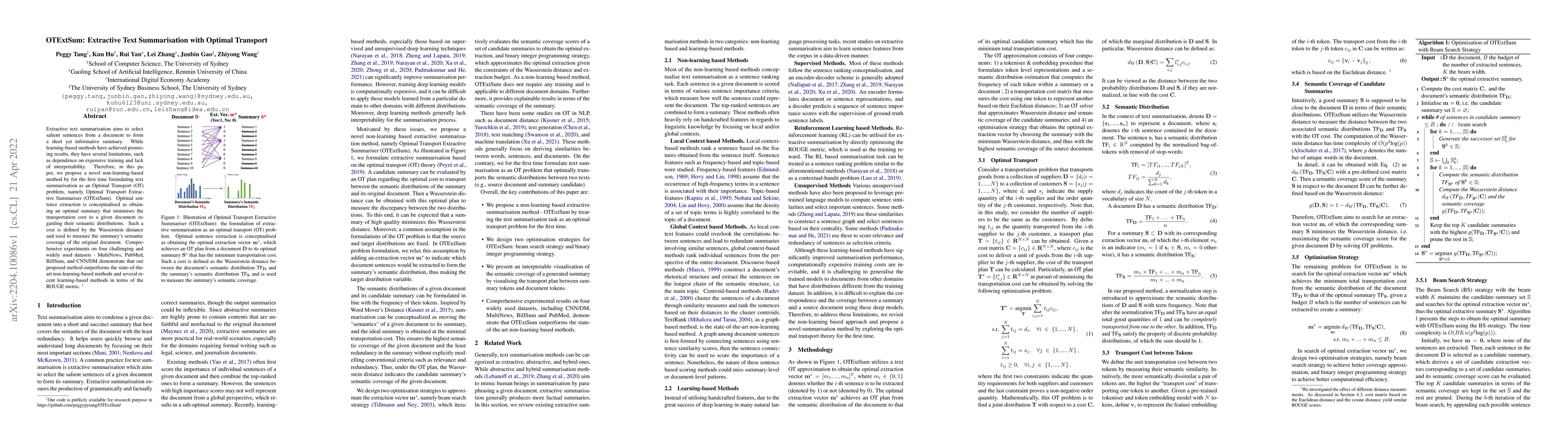 Thumbnail for OTExtSum: Extractive Text Summarisation with Optimal Transport