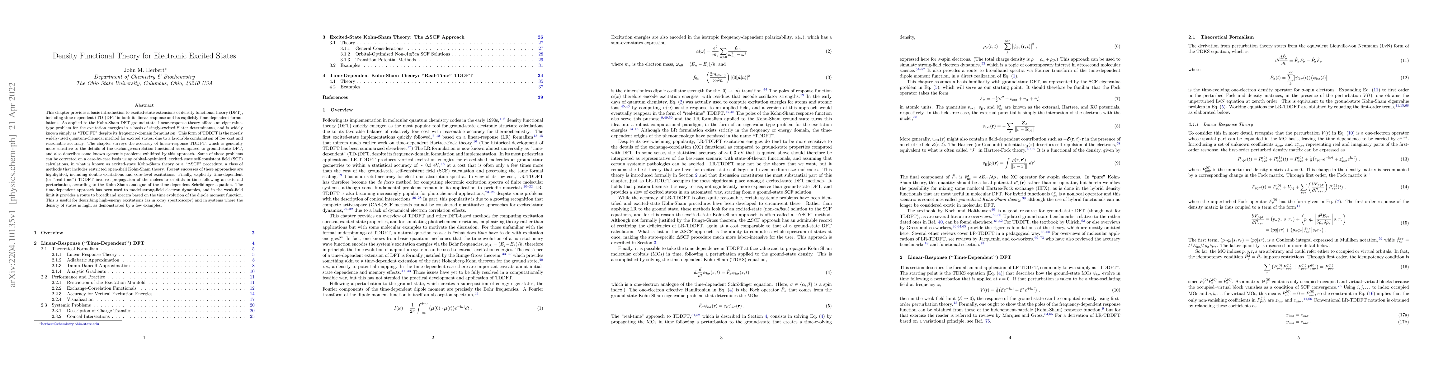 Thumbnail for Density Functional Theory for Electronic Excited States