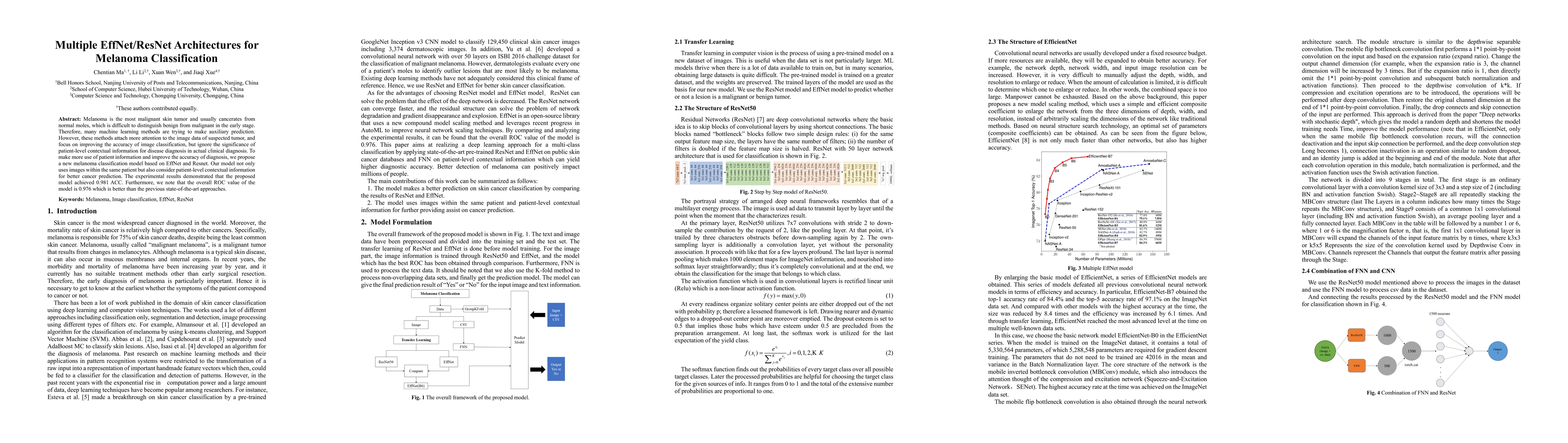 Thumbnail for Multiple EffNet/ResNet Architectures for Melanoma Classification