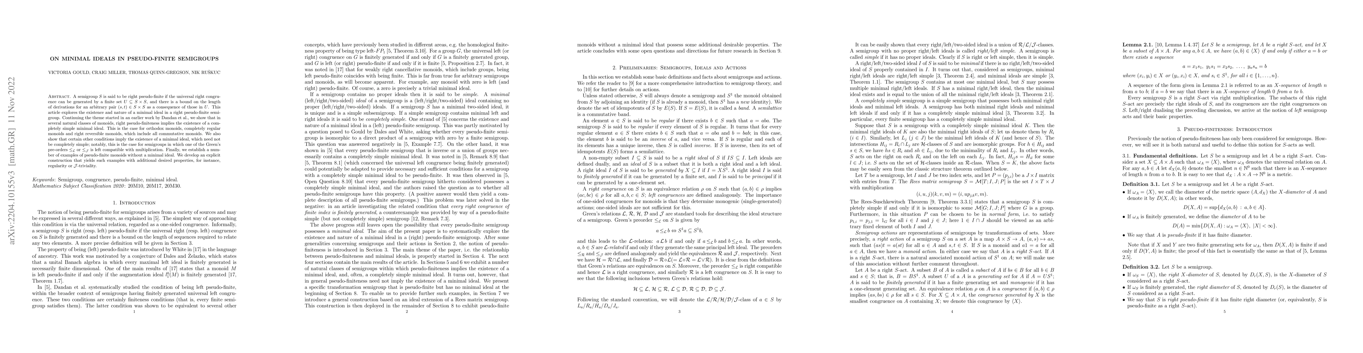 Thumbnail for On minimal ideals in pseudo-finite semigroups
