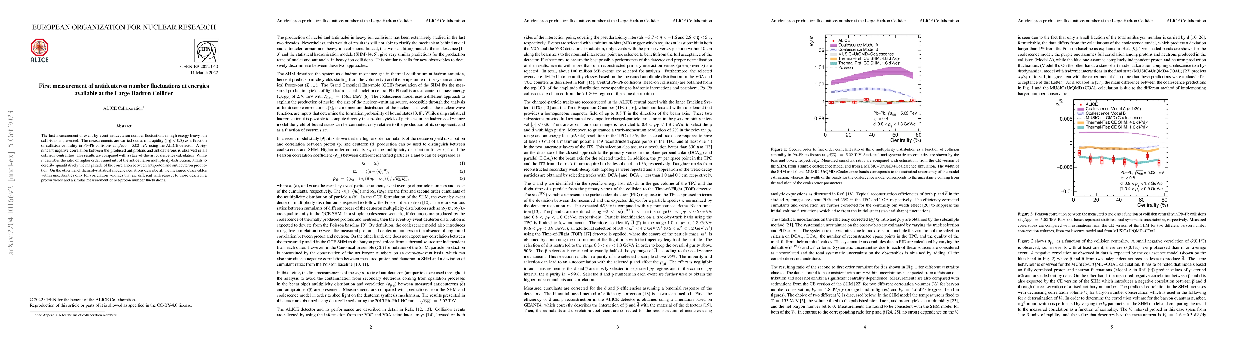 Thumbnail for First measurement of antideuteron number fluctuations at energies
  available at the Large Hadron Collider