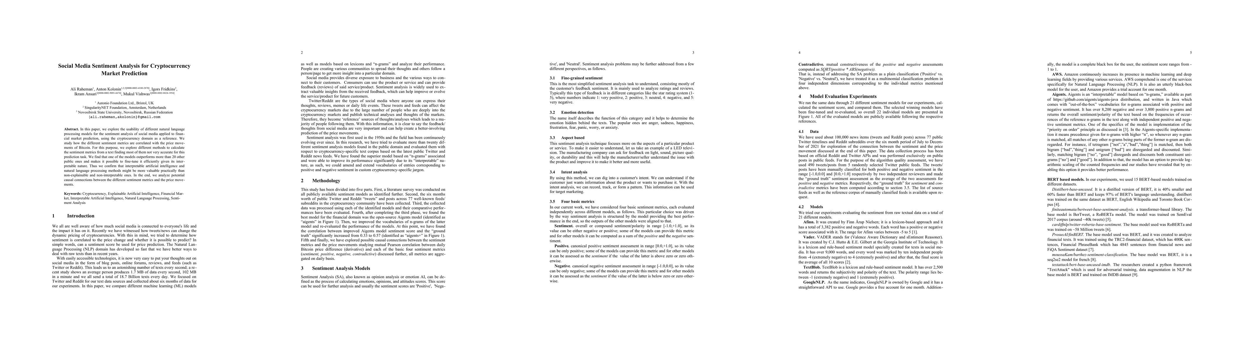 Thumbnail for Social Media Sentiment Analysis for Cryptocurrency Market Prediction