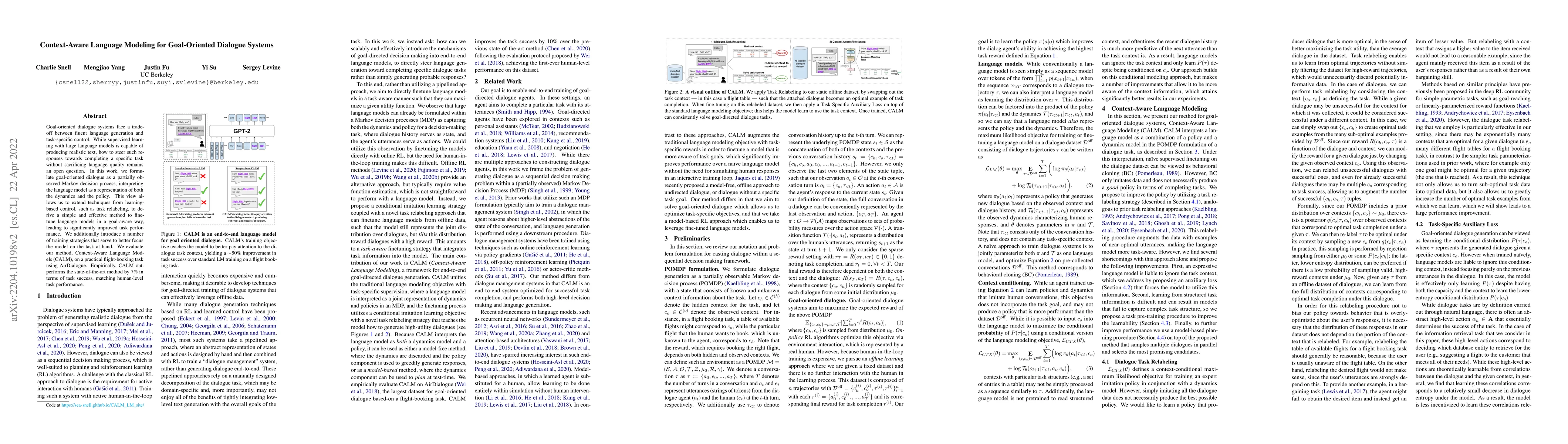 Thumbnail for Context-Aware Language Modeling for Goal-Oriented Dialogue Systems