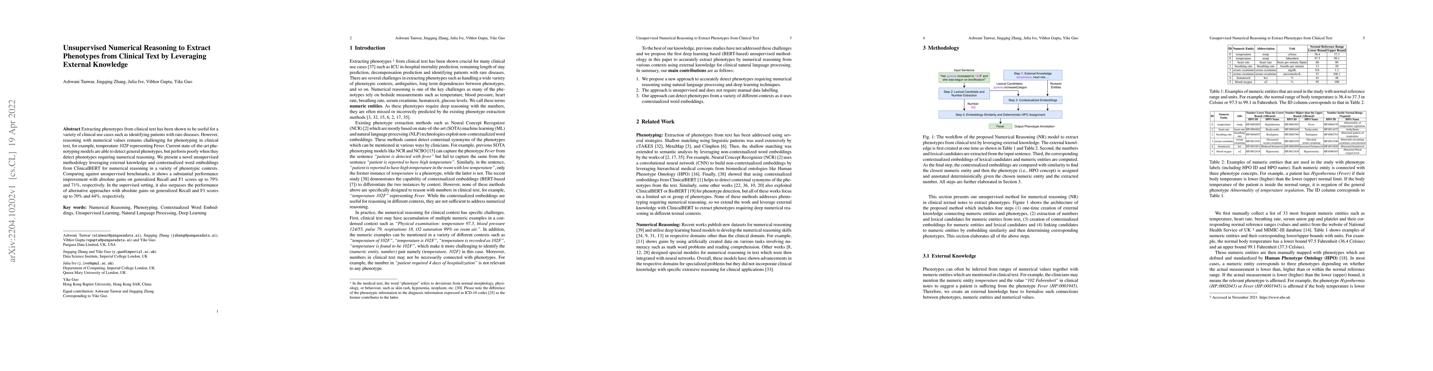Thumbnail for Unsupervised Numerical Reasoning to Extract Phenotypes from Clinical
  Text by Leveraging External Knowledge