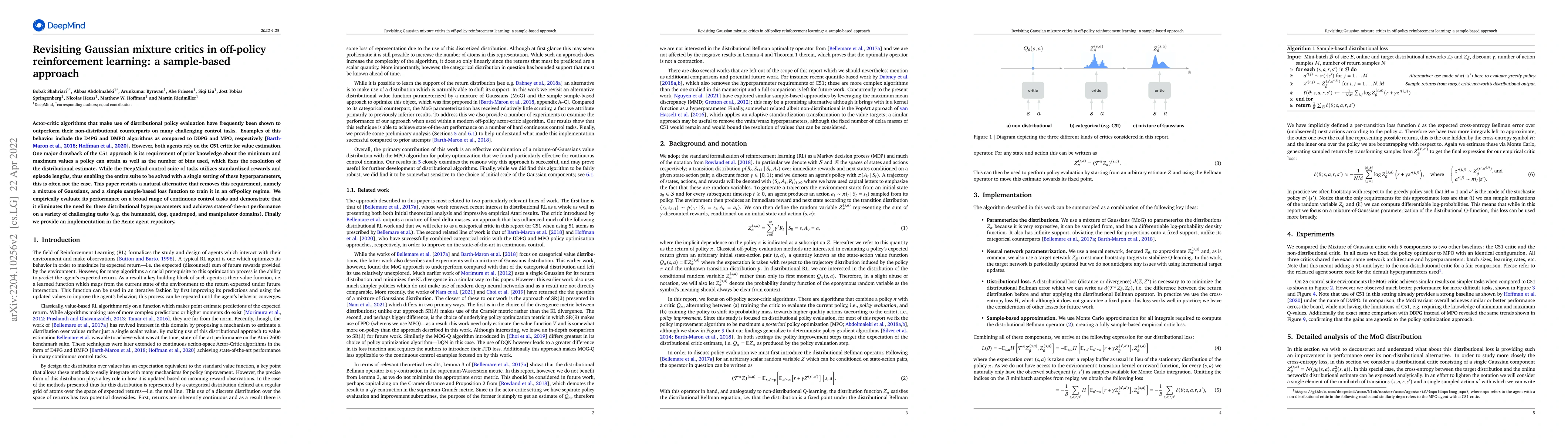 Thumbnail for Revisiting Gaussian mixture critics in off-policy reinforcement
  learning: a sample-based approach