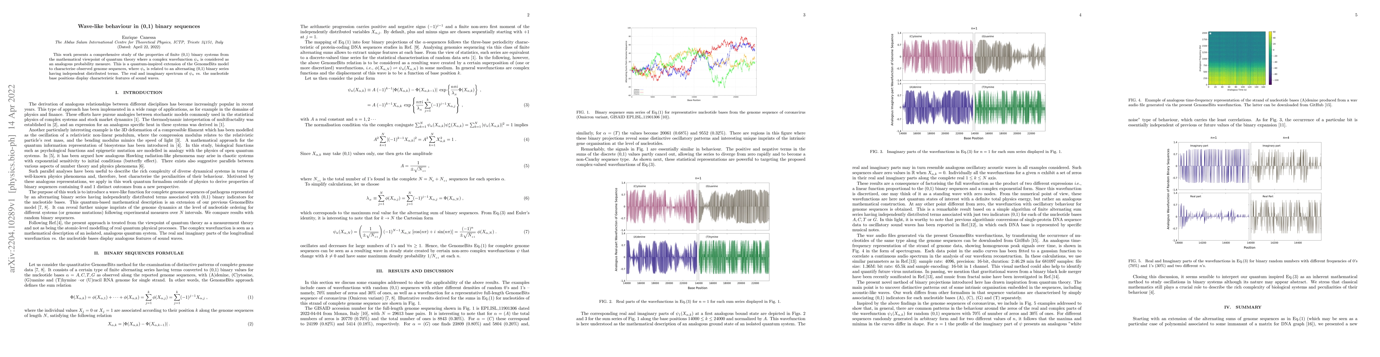 Thumbnail for Wave-like behaviour in (0,1) binary sequences