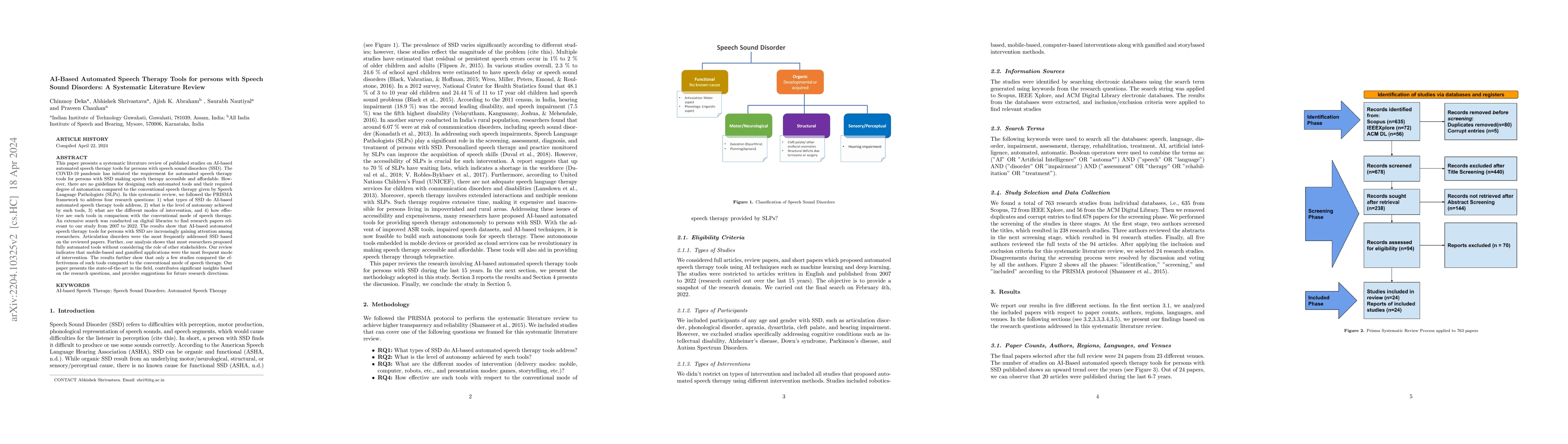 Thumbnail for AI-Based Automated Speech Therapy Tools for persons with Speech Sound
  Disorders: A Systematic Literature Review