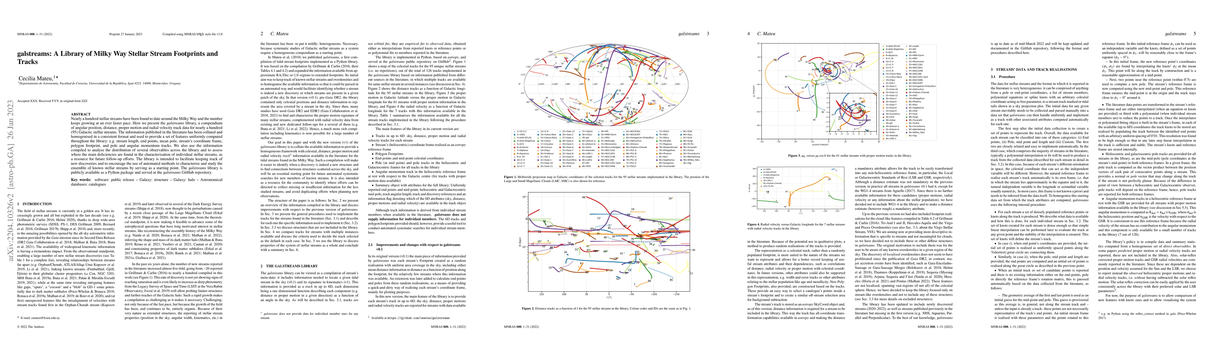 Thumbnail for galstreams: A Library of Milky Way Stellar Stream Footprints and Tracks