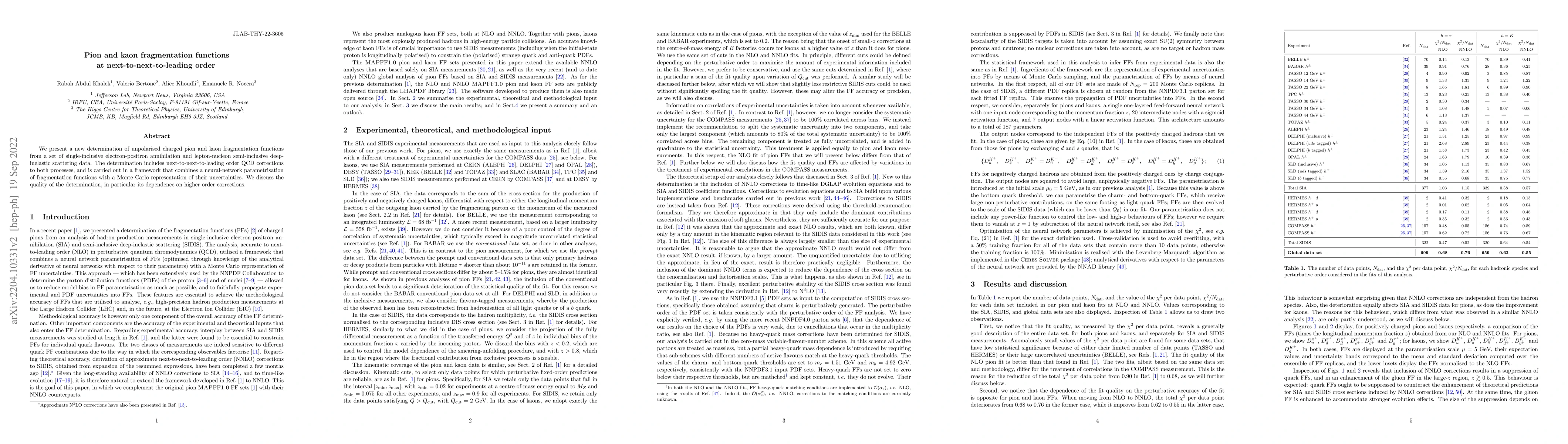 Thumbnail for Pion and kaon fragmentation functions at next-to-next-to-leading order