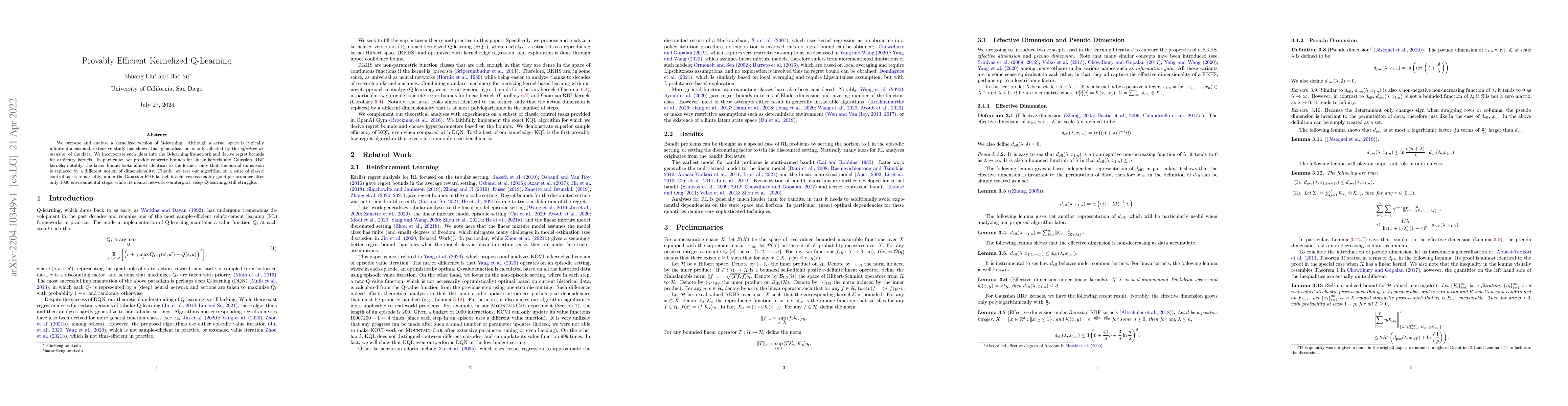 Thumbnail for Provably Efficient Kernelized Q-Learning