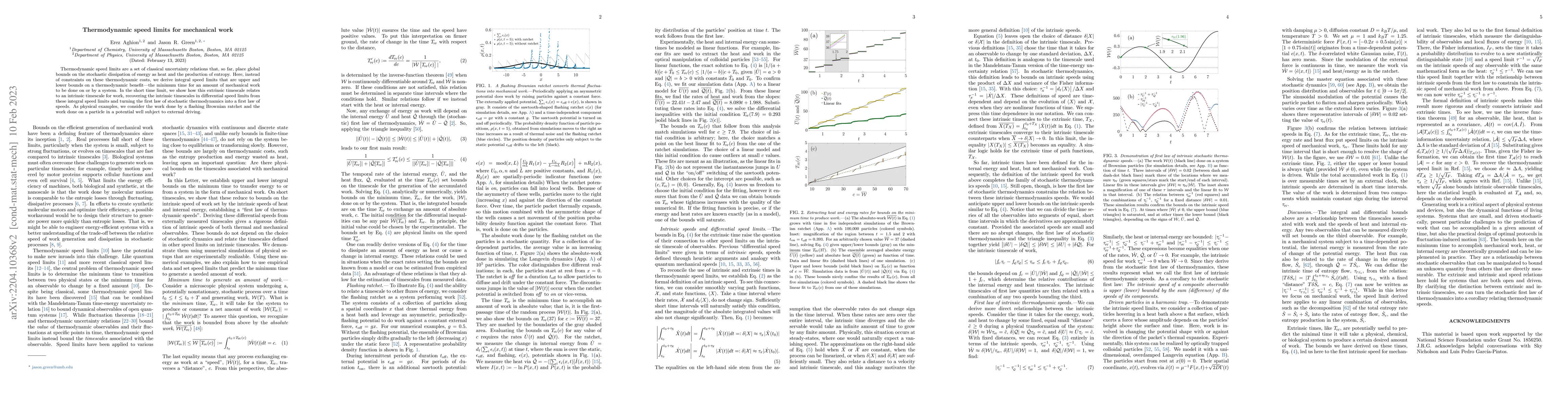 Thumbnail for Thermodynamic speed limits for mechanical work